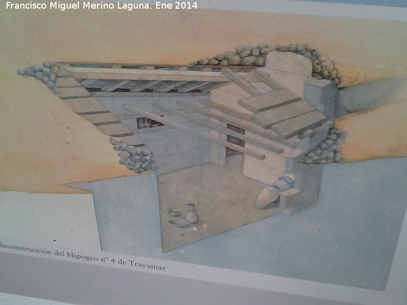 Necrópolis de Trayamar - Necrópolis de Trayamar. Reconstrucción del hipogeo. Museo arqueológico de Vélez Málaga