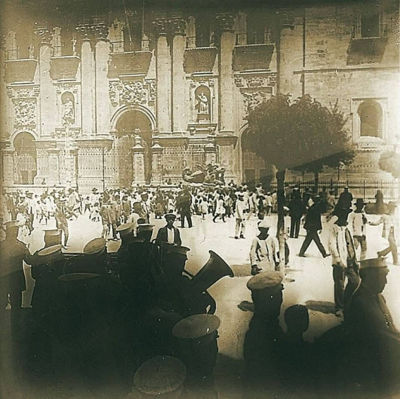 Plaza de Santa Mar�a - Plaza de Santa Mar�a. Foto antigua