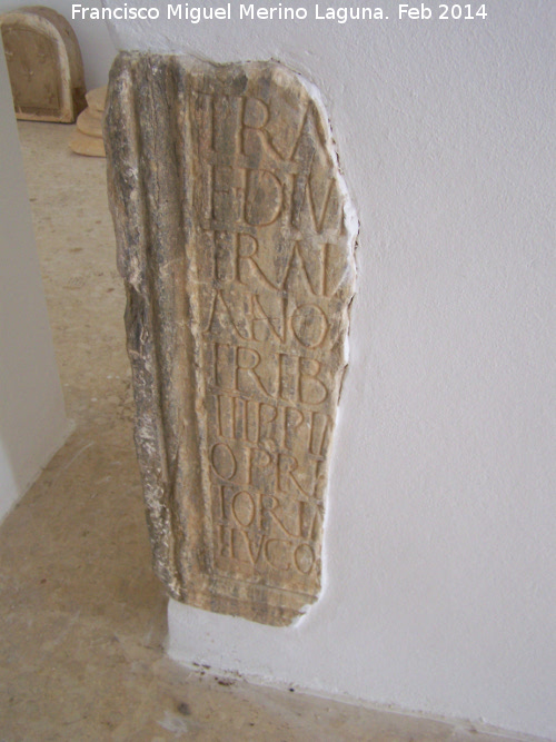Inscripción romana de Ilugo - Inscripción romana de Ilugo. Inscripción con la palabra Ilvgo. Museo Arqueológico de Santisteban