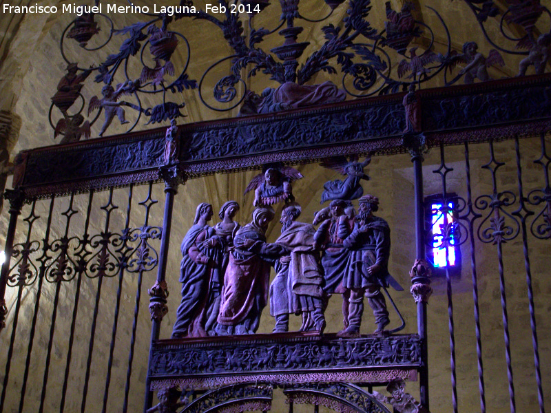 Colegiata de Santa María de los Reales Alcázares. Capilla de la Yedra - Colegiata de Santa María de los Reales Alcázares. Capilla de la Yedra. Abrazo de San Joaquín y Santa Ana