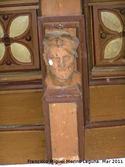 Iglesia de San Andrés - Iglesia de San Andrés. Cabeza del artesonado del patio