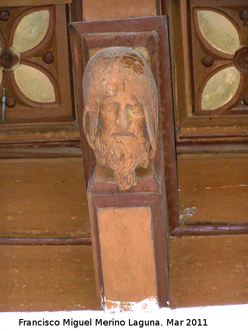 Iglesia de San Andrés - Iglesia de San Andrés. Cabeza del artesonado del patio