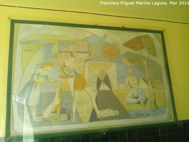 Colegio Alcalá Venceslada - Colegio Alcalá Venceslada. Fresco de Francisco Baños 1955