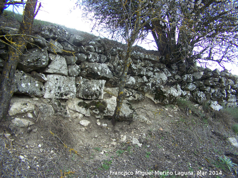 Oppidum de los Ayozos - Oppidum de los Ayozos. Muralla