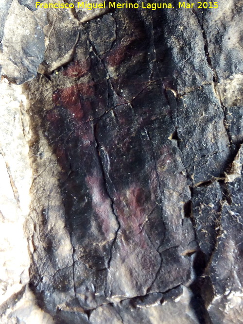 Pinturas rupestres de la Cueva de los Herreros Grupo VI - Pinturas rupestres de la Cueva de los Herreros Grupo VI. Pectiniforme de trazo horizontal
