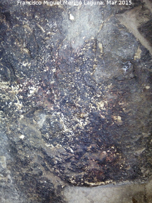 Pinturas rupestres de la Cueva de los Herreros Grupo X - Pinturas rupestres de la Cueva de los Herreros Grupo X. Restos muy desvaídos de pintura