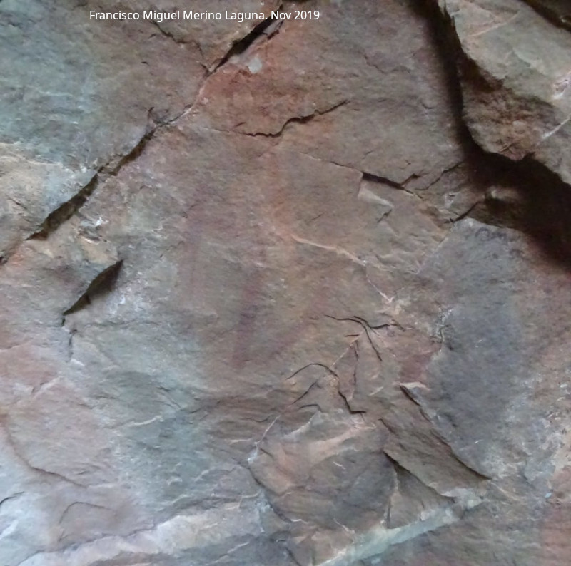 Pinturas rupestres del Collado de la Ginesa - Pinturas rupestres del Collado de la Ginesa. Antropomorfo superior del grupo I