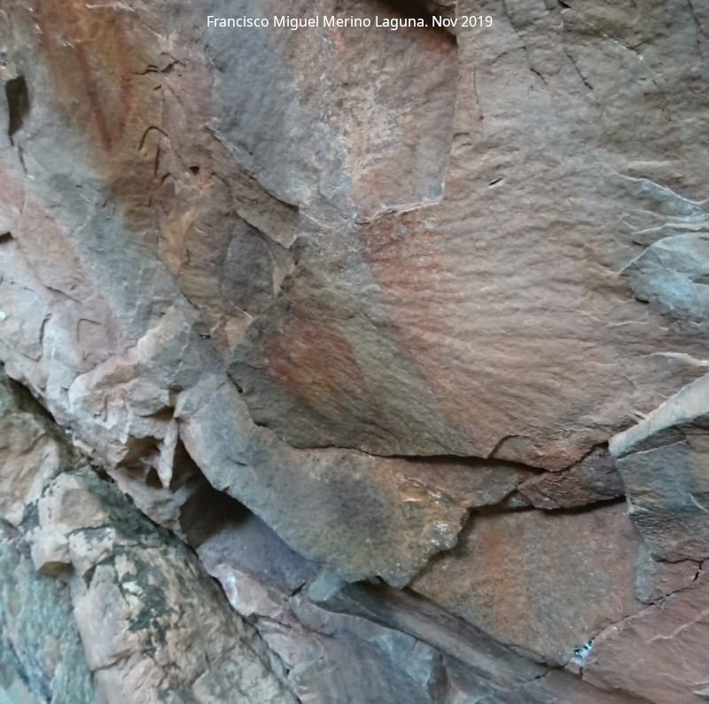 Pinturas rupestres del Collado de la Ginesa - Pinturas rupestres del Collado de la Ginesa. Antropomorfo inferior del grupo I