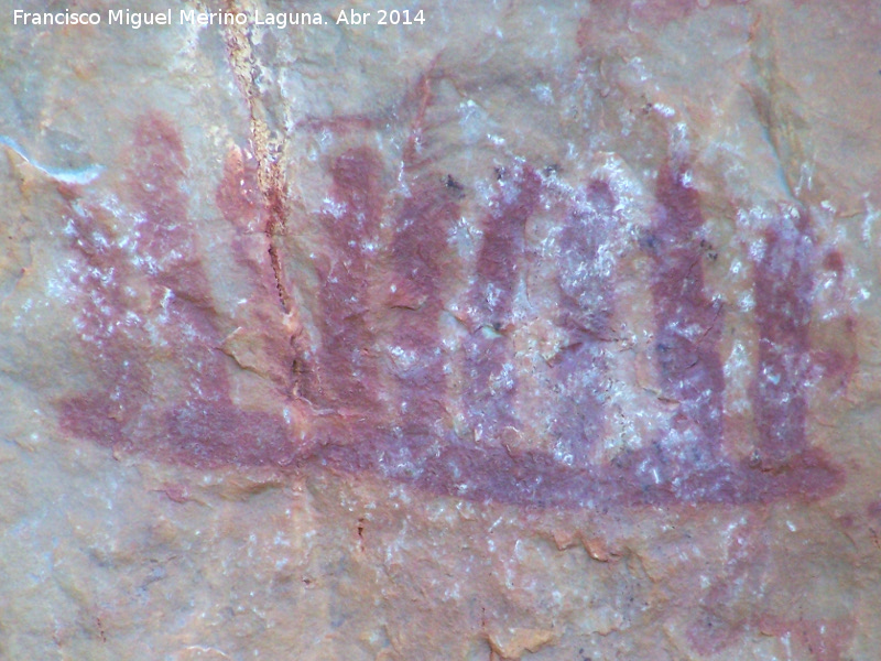 Pinturas rupestres de la Peña Escrita. Grupo VI - Pinturas rupestres de la Peña Escrita. Grupo VI. Pectiniforme
