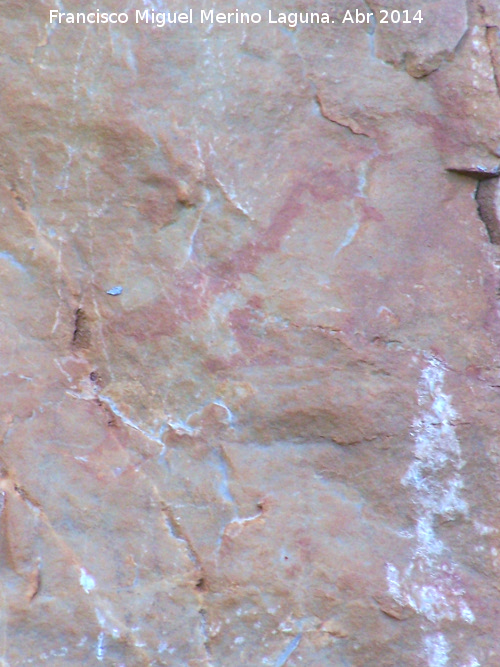Pinturas rupestres de la Peña Escrita. Grupo VI - Pinturas rupestres de la Peña Escrita. Grupo VI. Restos de figuras superiores derechas