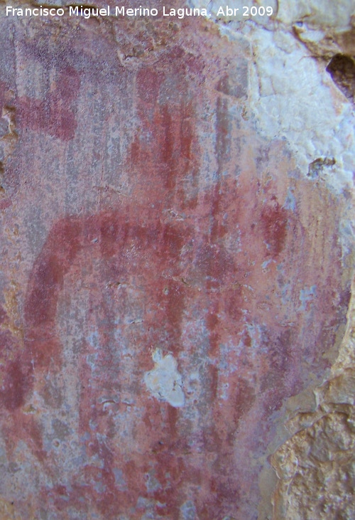 Pinturas rupestres del Frontón V - Pinturas rupestres del Frontón V. Antropomorfo inferior derecho