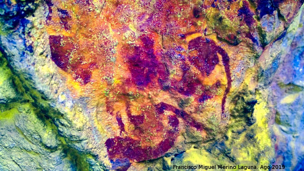 Pinturas rupestres de la Cueva de Ro Fro - Pinturas rupestres de la Cueva de Ro Fro. Tratada con Dstretch