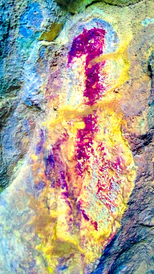 Pinturas rupestres de la Cueva de Río Frío - Pinturas rupestres de la Cueva de Río Frío. Tratada con Dstretch