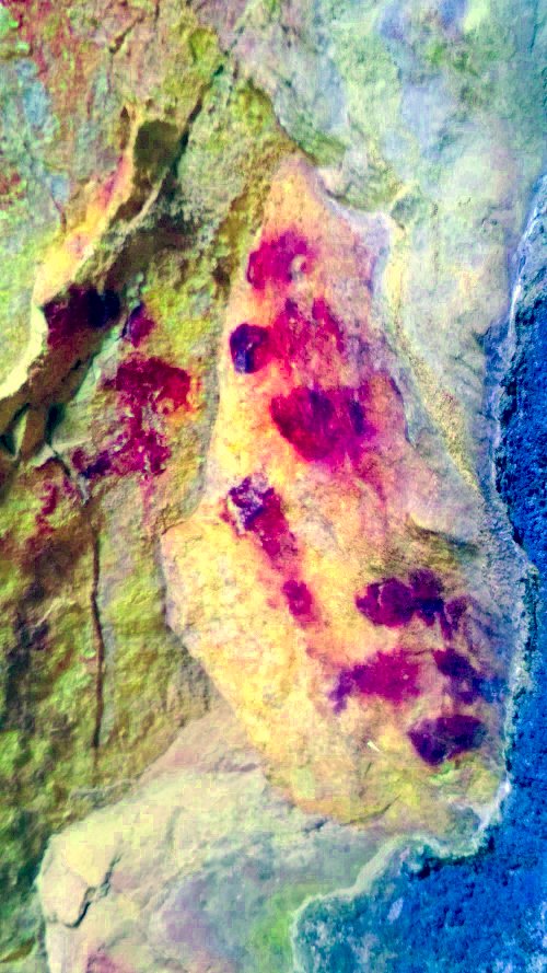 Pinturas rupestres de la Cueva de Río Frío - Pinturas rupestres de la Cueva de Río Frío. Tratada con Dstretch