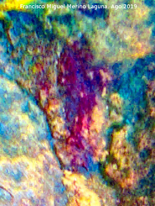 Pinturas rupestres de la Cueva de Río Frío - Pinturas rupestres de la Cueva de Río Frío. Tratada con Dstretch