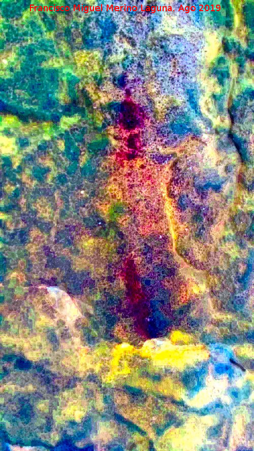Pinturas rupestres de la Cueva de Río Frío - Pinturas rupestres de la Cueva de Río Frío. Tratada con Dstretch