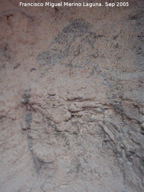 Abrigo Grande de los Cañones - Abrigo Grande de los Cañones. Pintura rupestre falsa