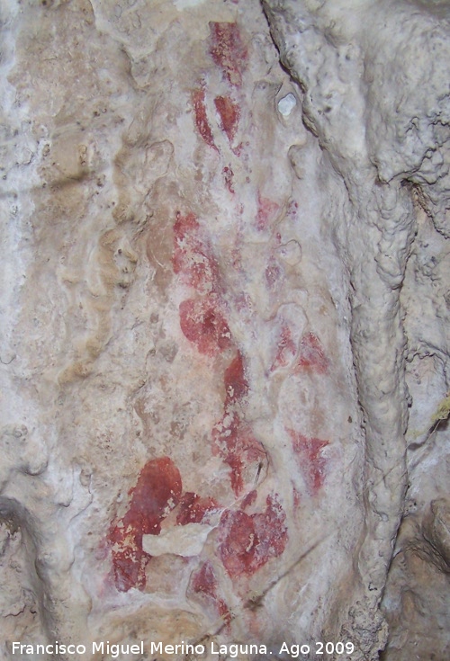 Pinturas rupestres del Poyo Bernabé Grupo III - Pinturas rupestres del Poyo Bernabé Grupo III. Figura de la derecha