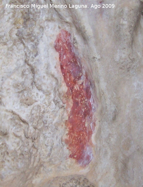 Pinturas rupestres del Poyo Bernabé Grupo III - Pinturas rupestres del Poyo Bernabé Grupo III. Barra fálica
