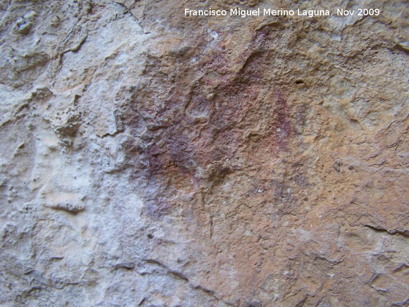 Pinturas rupestres del Poyo Bernabé Grupo VI - Pinturas rupestres del Poyo Bernabé Grupo VI. Manchas con trazos