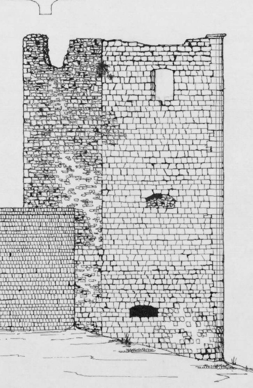 Castillo de Sabiote. Torre del Espoln - Castillo de Sabiote. Torre del Espoln. Plano. alzado este IPCE 1983