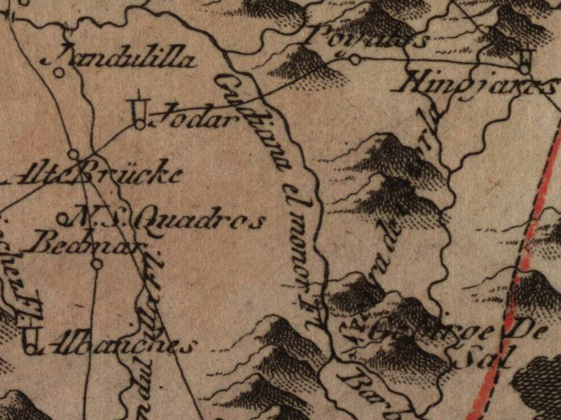 Historia de Jódar - Historia de Jódar. Mapa 1799