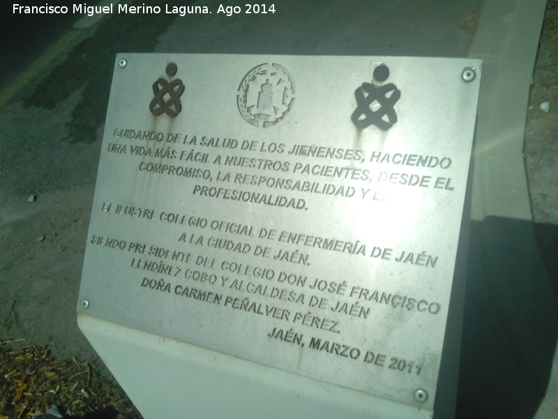 Monumento a la Enfermería - Monumento a la Enfermería. Placa