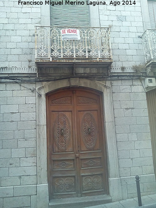 Casa de la Calle Cruces nº 7 - Casa de la Calle Cruces nº 7. Puerta y balcón