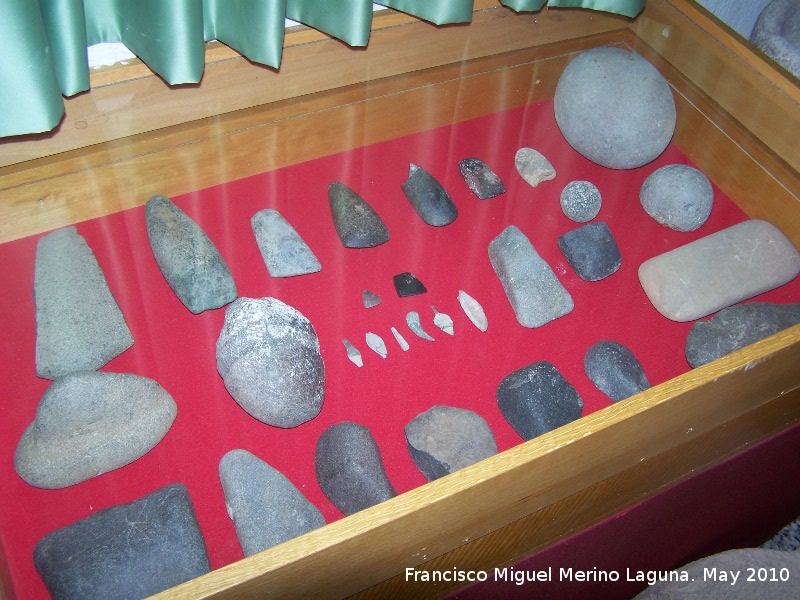 Museo de Jódar - Museo de Jódar. Útiles líticos prehistóricos