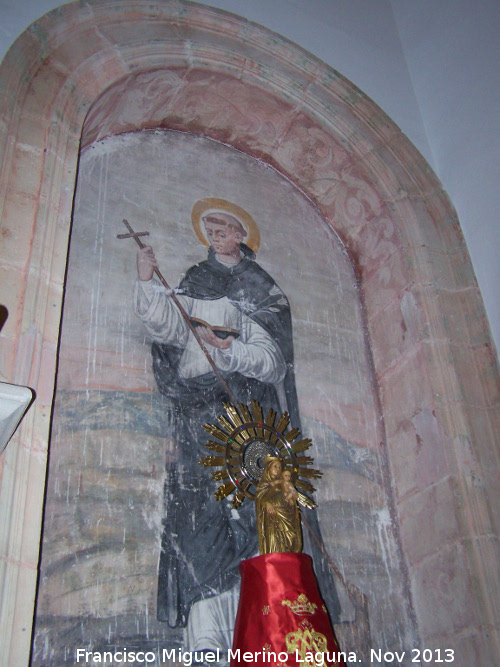 Convento de Santo Domingo - Convento de Santo Domingo. Fresco de Santo Domingo en el lado de la Epístola