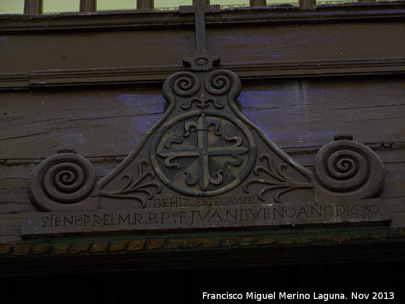 Convento de Santo Domingo - Convento de Santo Domingo. Escudo de la orden dominica e inscripción