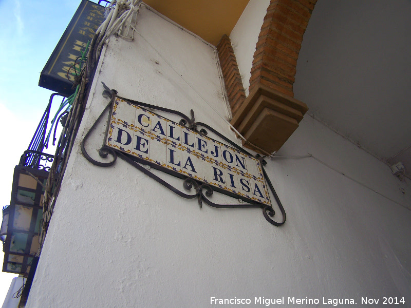 Callejón de la Risa - Callejón de la Risa. Placa