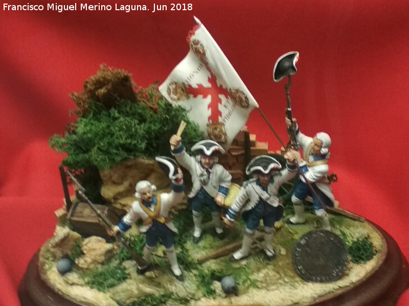 Batalla de Pensacola - Batalla de Pensacola. Diorama de la Victoria de Pensalola. Exposición Palacio Villardompardo - Jaén