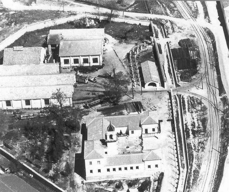 Estación de Tranvías - Estación de Tranvías. Foto aérea antigua 
