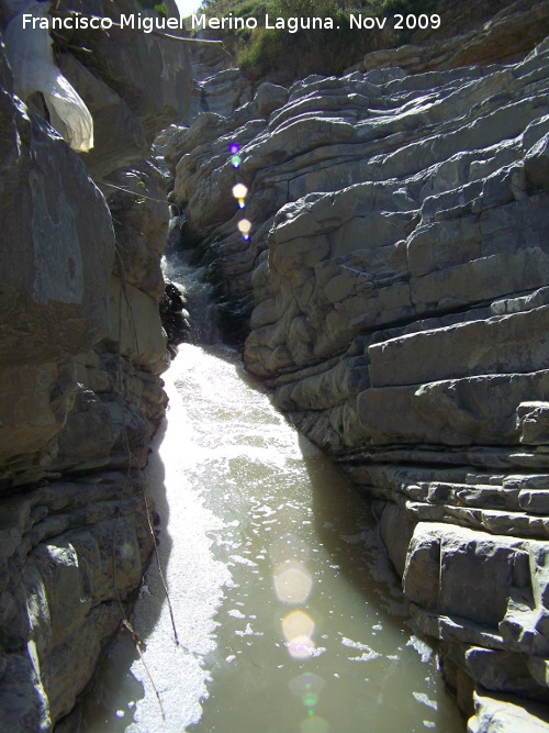 Cascada de Río Frío - Cascada de Río Frío. Cañón posterior a la cascada pequeña
