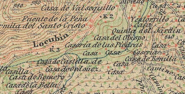 Caserío de las Piedras - Caserío de las Piedras. Mapa antiguo