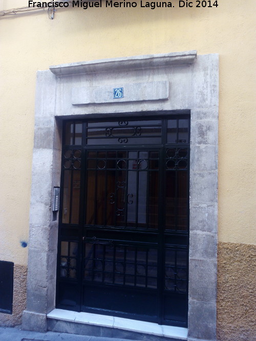 Casa de la Calle Jorge Morales nº 26 - Casa de la Calle Jorge Morales nº 26. Portada