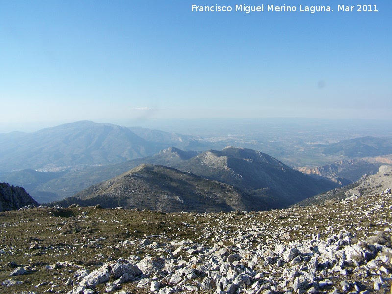 La Pandera - La Pandera. Vistas. Al fondo Jaén y a la izquierda Los Villares