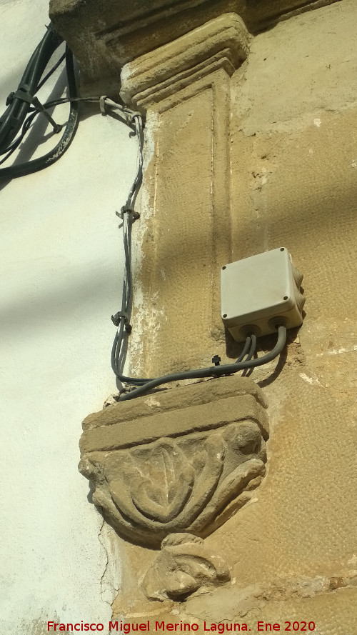 Casa de la Calle Cuesta Prieto n� 3 - Casa de la Calle Cuesta Prieto n� 3. Pilastra izquierda