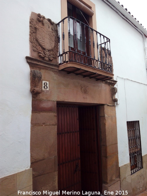 Casa de la Calle Bartolomé Camacho nº 8 - Casa de la Calle Bartolomé Camacho nº 8. Portada