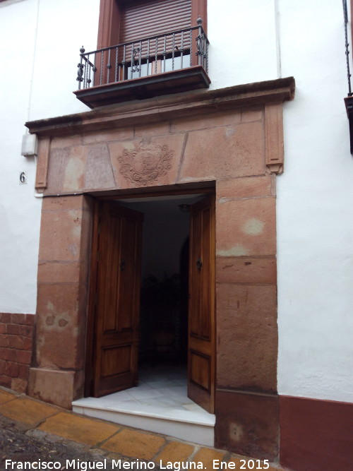 Casa de la Calle Bartolomé Camacho nº 6 - Casa de la Calle Bartolomé Camacho nº 6. Portada