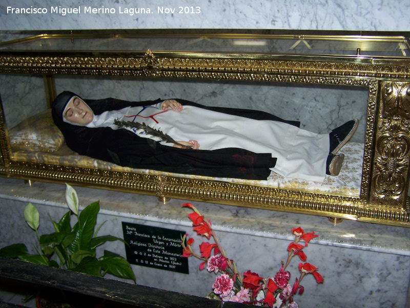 Monasterio de la Santsima Trinidad - Monasterio de la Santsima Trinidad. Beata Francisca de la Encarnacin asesinada en 1937