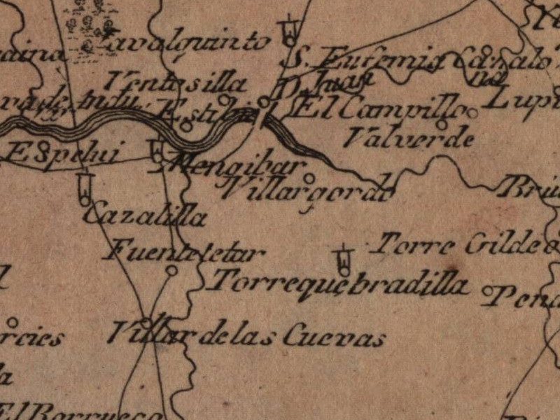 Historia de Mengíbar - Historia de Mengíbar. Mapa 1799