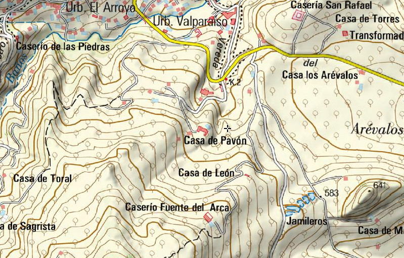 Caserío Fuente del Arca - Caserío Fuente del Arca. Mapa