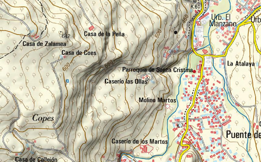 Casería de las Ollas - Casería de las Ollas. Mapa