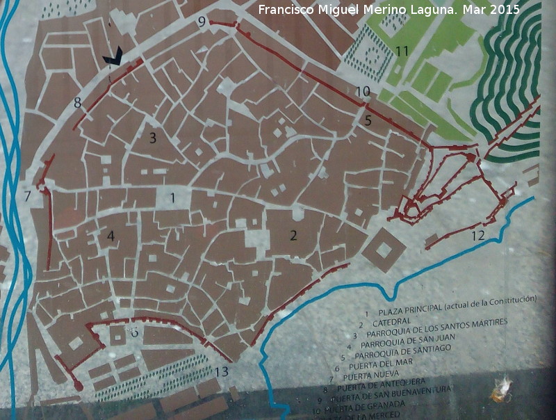Murallas de Málaga - Murallas de Málaga. Plano
