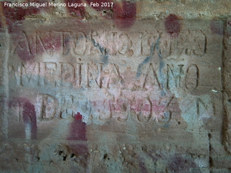 Molino de las Acenas - Molino de las Acenas. Inscripción de 1903