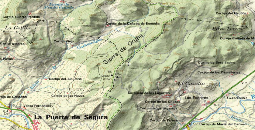 Sierra Oruña - Sierra Oruña. Mapa