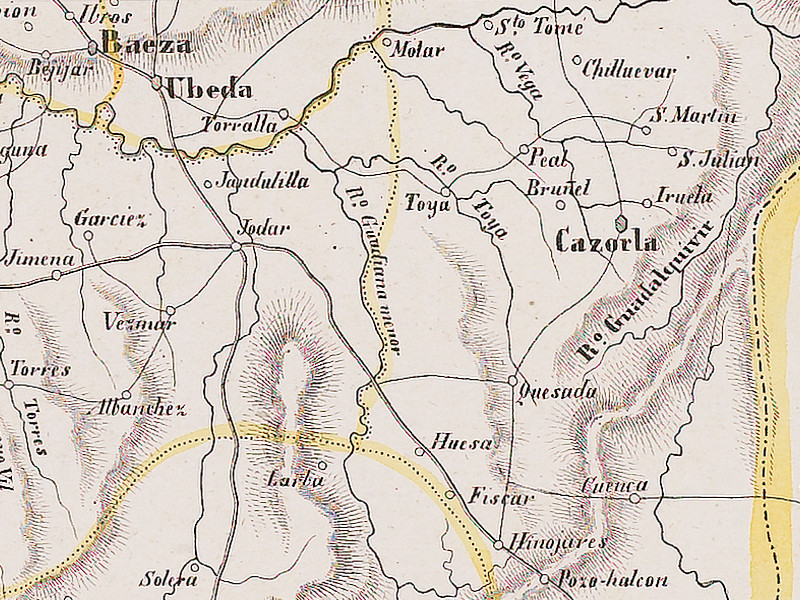 Aldea Tíscar - Aldea Tíscar. Mapa 1850