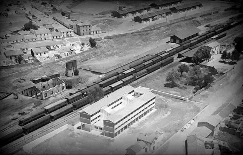 Estaci�n de la Zarzuela - Estaci�n de la Zarzuela. Foto antigua a�rea